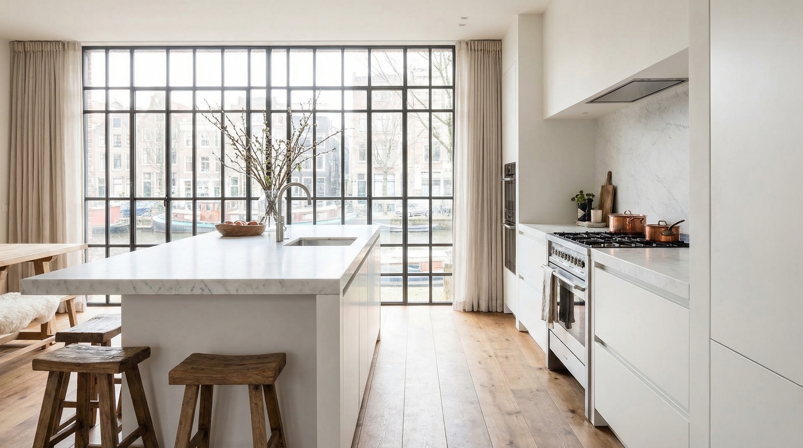 Groene woning interieur